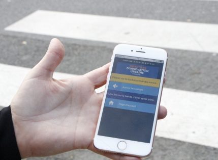 Image de l'application audiospot sur un portable