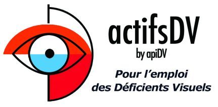 Logo d'actifsDV pour l'emploi des déficients visuels